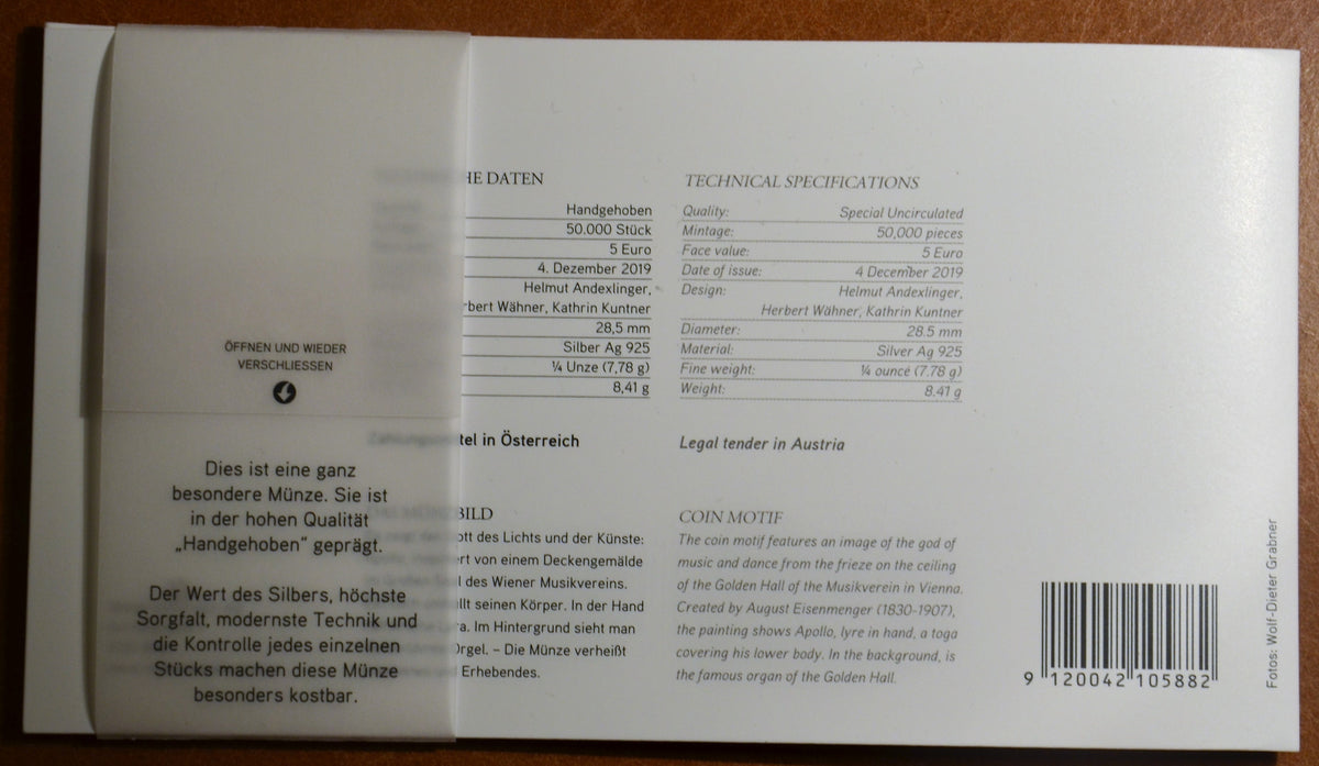 5 Euro Ausztria 2020 Zeneklub (BU)