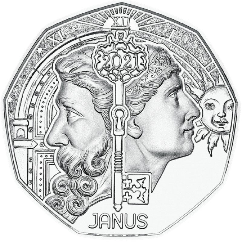 5 Euro Ausztria 2021 - Újévi érme: Janus (BU)