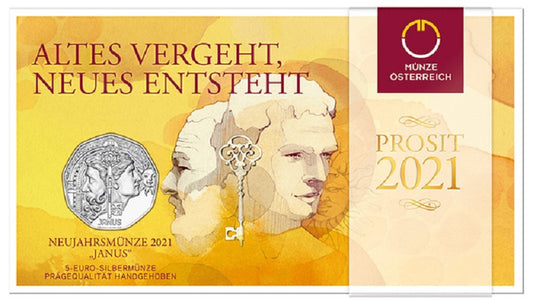 5 Euro Ausztria 2021 - Újévi érme: Janus (BU)