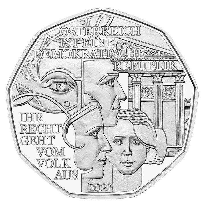 5 Euro Ausztria 2022 - Demokrácia (BU)