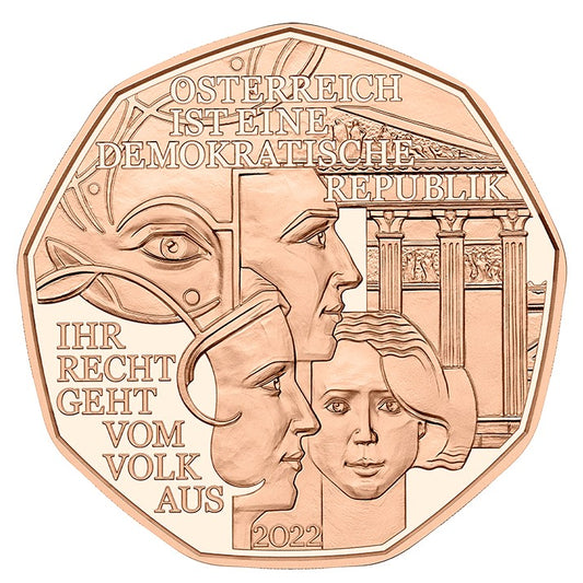5 Euro Ausztria 2022 - Demokrácia (UNC)