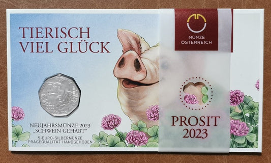 5 Euro Ausztria 2023 - A boldog malacka (BU)