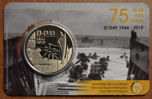 5 Euro Belgium 2019 D-day (BU kártya)