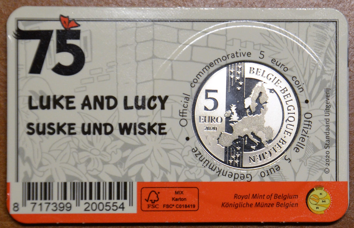 5 Euro Belgium 2020 Suske & Wiske color (BU kártya)