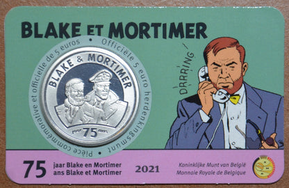 5 Euro Belgium 2021 Blake & Mortimer (BU kártya)