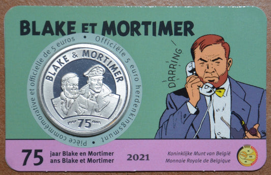 5 Euro Belgium 2021 Blake & Mortimer (BU kártya)