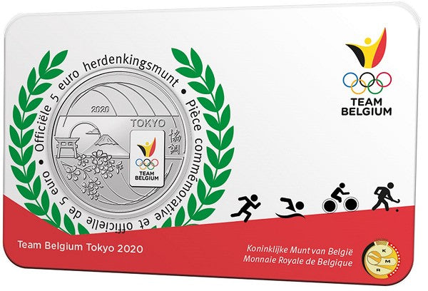5 Euro Belgium 2021 Tokyo Team 2000 color (BU kártya)