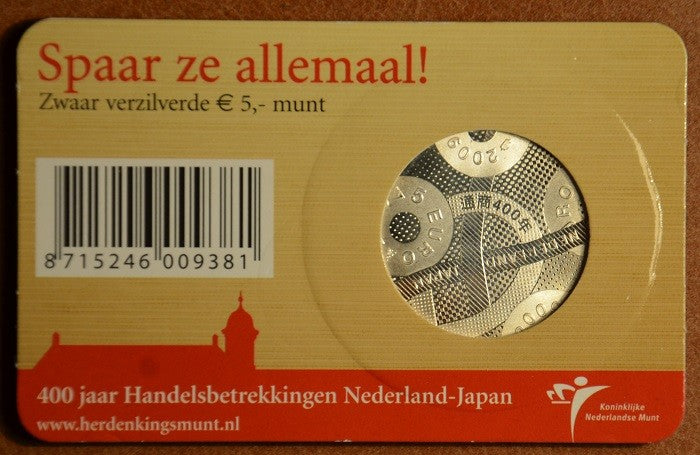 5 Euro Hollandia 2009 - Japán (BU kártya)
