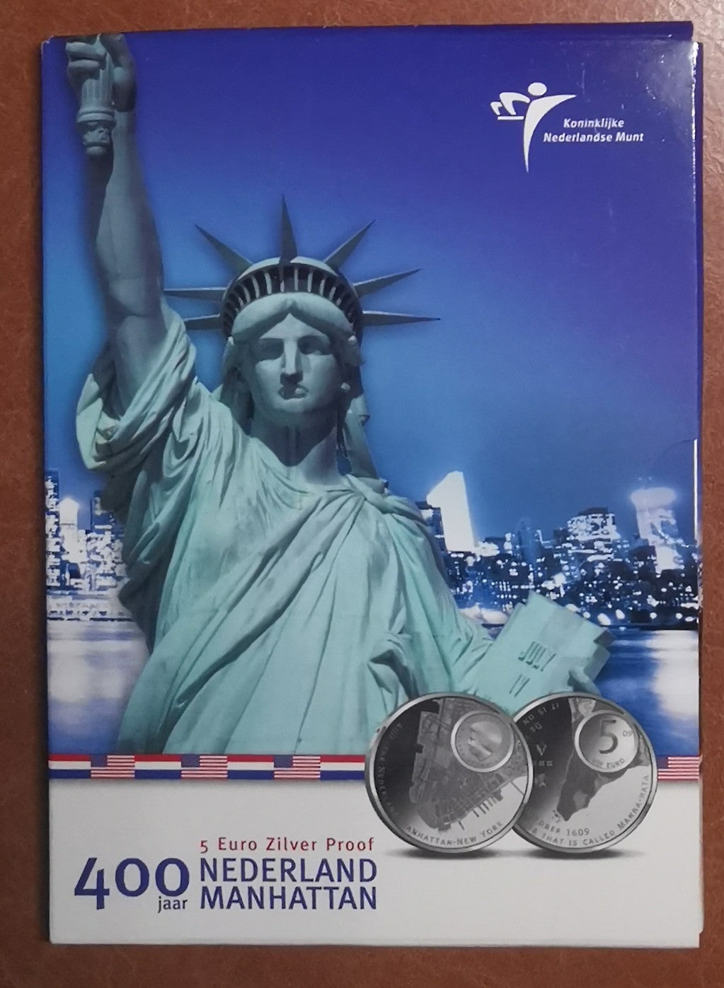 5 Euro Hollandia 2009 - Manhattan (Proof kártya)