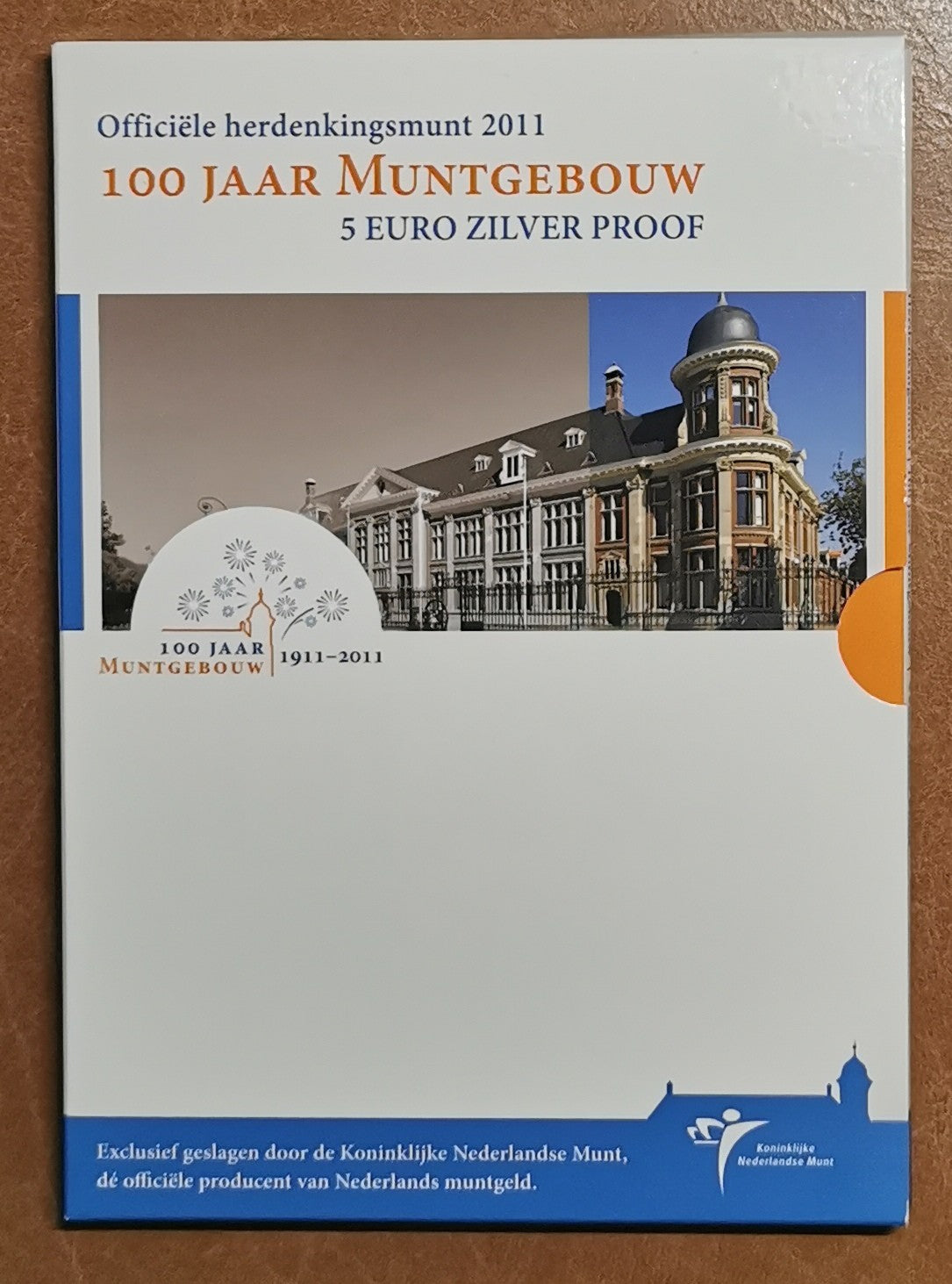 5 Euro Hollandia 2011 - Pénzverde (Proof kártya)