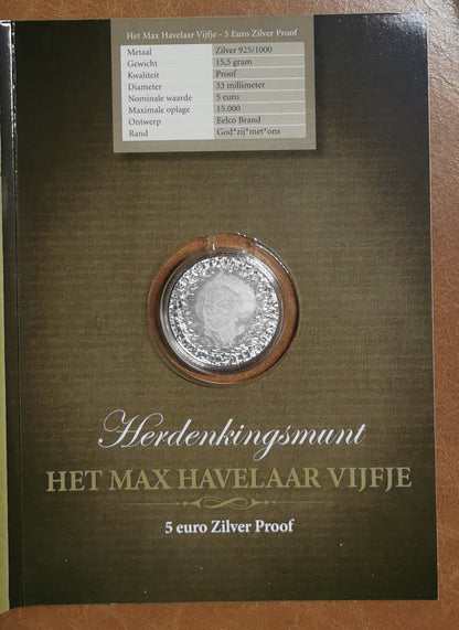 5 Euro Hollandia 2013 - Max Havelaar 150 éve (Proof kártya)