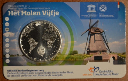 5 Euro Hollandia 2014 Malom (UNC kártya)