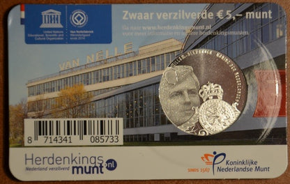 5 Euro Hollandia 2015 Nellefabriek (UNC kártya)