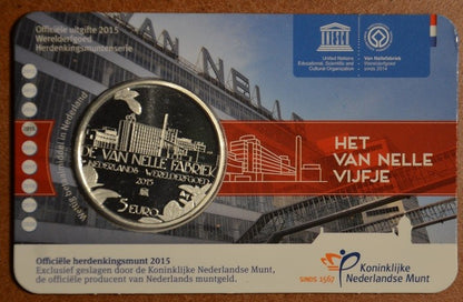 5 Euro Hollandia 2015 Nellefabriek (UNC kártya)