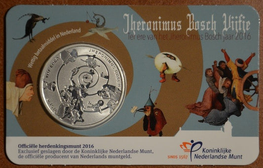 5 Euro Hollandia 2016 Hieronymus Bosch (UNC kártya)