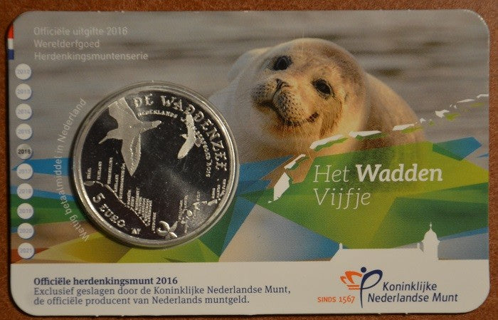 5 Euro Hollandia Wadden 2016 (UNC kártya)