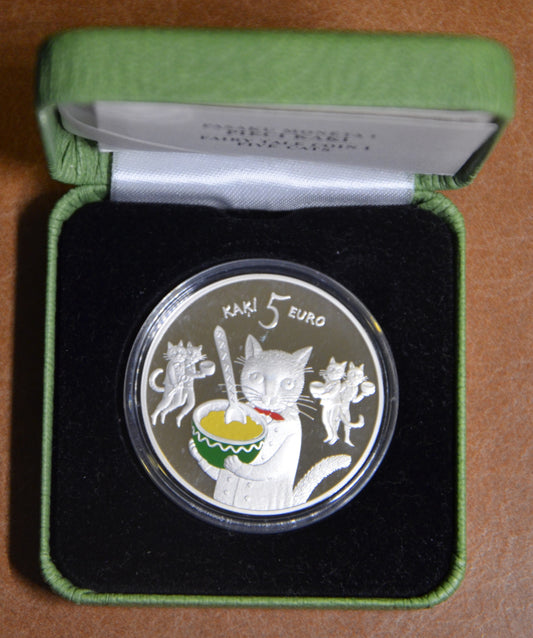 5 Euro Lettország 2015 - Macskák (Proof)