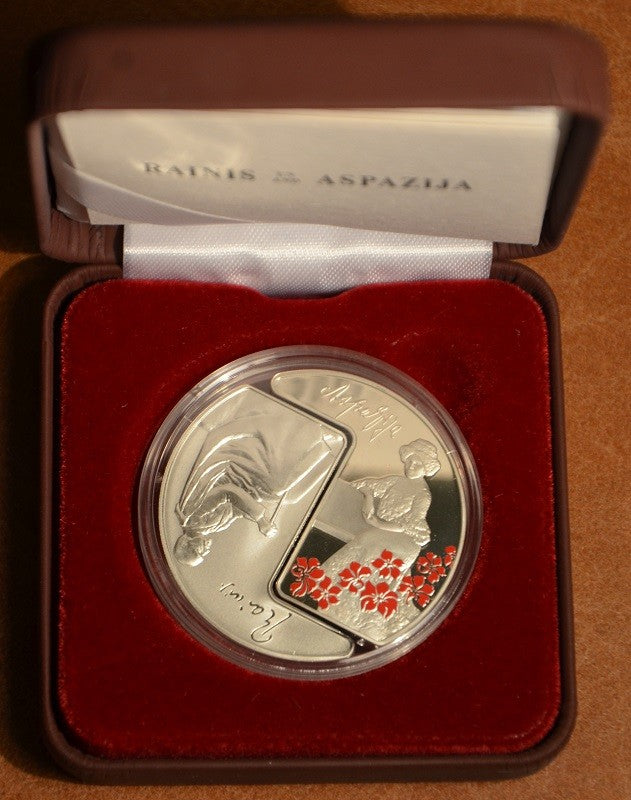 5 Euro Lettország 2015 Rainis a Aspazija (Proof)