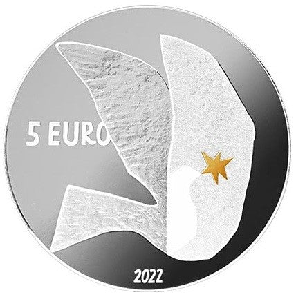 5 Euro Lettország 2022 - Békét Ukrajnának (Proof)