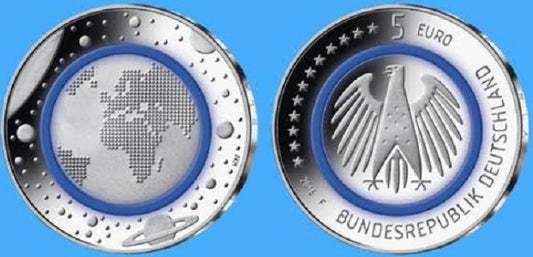 5 Euro Németország 2016 "A" Föld bolygó (UNC)