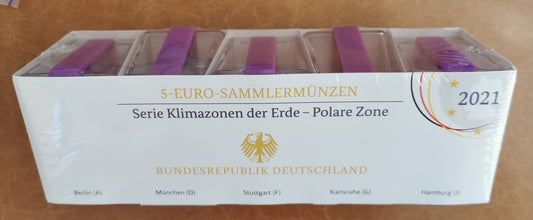 5 Euro Németország 2021 "ADFGJ" Poláris övezet (Proof)