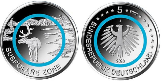 5 Euro Németország 2020 "F" Szubpoláris övezet (UNC)