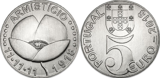 5 Euro Portugália 2018 - Armisticio (UNC)