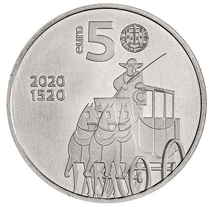 5 Euro Portugália 2020 - 500 éves a portugál posta (UNC)