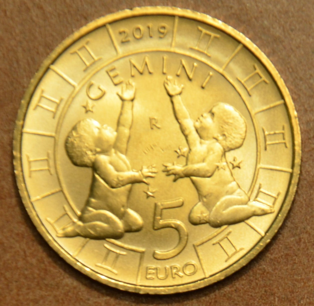 5 Euro San Marino 2018 Zodiac: Ikrek (UNC)