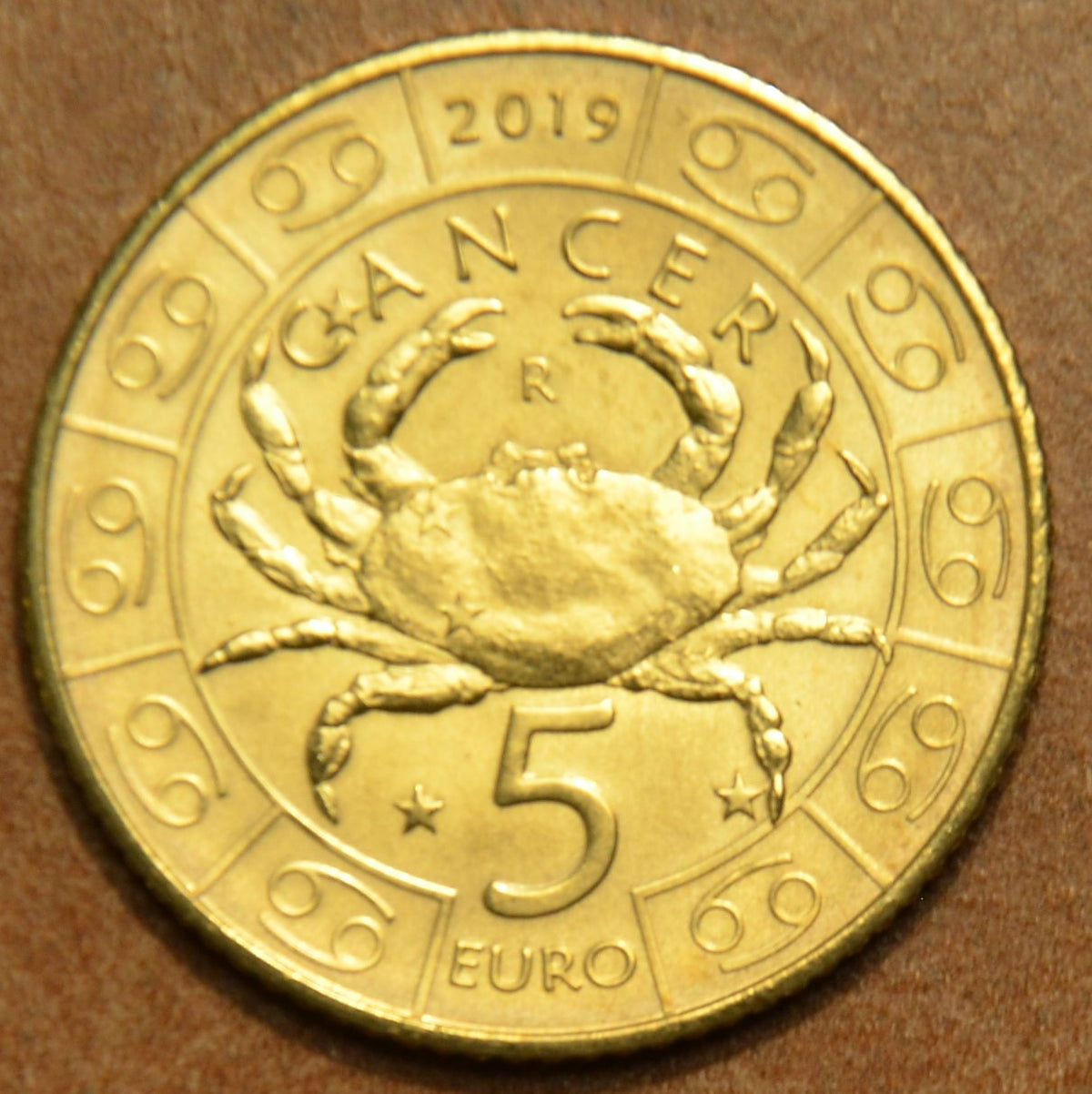 5 Euro San Marino 2019 Zodiac: Rák (UNC)
