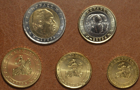 5 részes forgalmi sor Monaco 2003 (UNC)