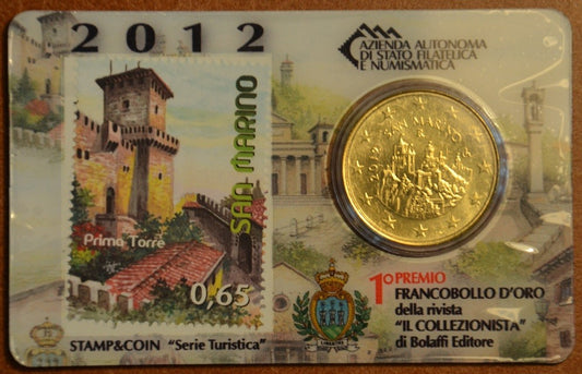 50 cent San Marino 2012 + bélyeg I. (BU)