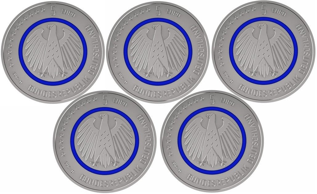 5 Euro Németország "ADFGJ" 2016 Föld bolygó (5x UNC)
