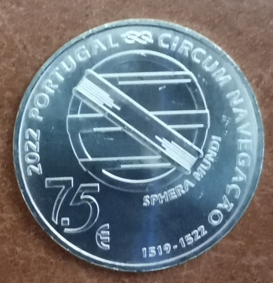7,5 Euro Portugália 2022 - Magellan: Conclusion 1522 (UNC)