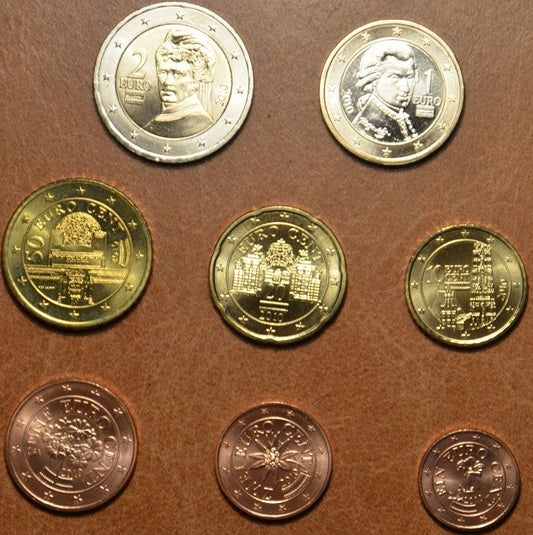 8 részes forgalmi sor Ausztria 2010 (UNC)