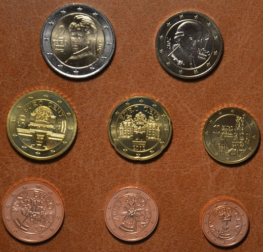 8 részes forgalmi sor Ausztria 2012 (UNC)