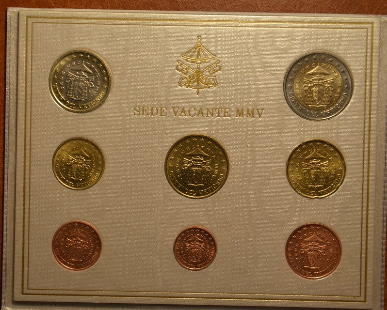 8 részes forgalmi sor Vatikán 2005 Sede Vacante (BU)