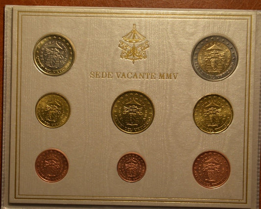 8 részes forgalmi sor Vatikán 2005 Sede Vacante (BU)