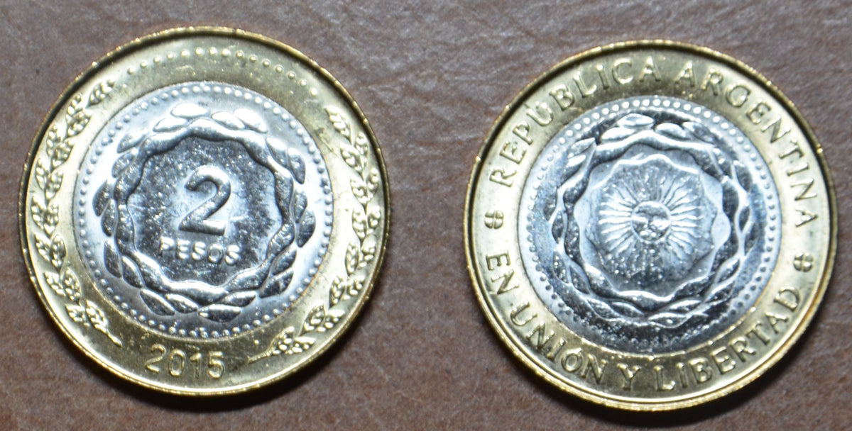 Argentína 2 peso 2010-2015 (UNC)