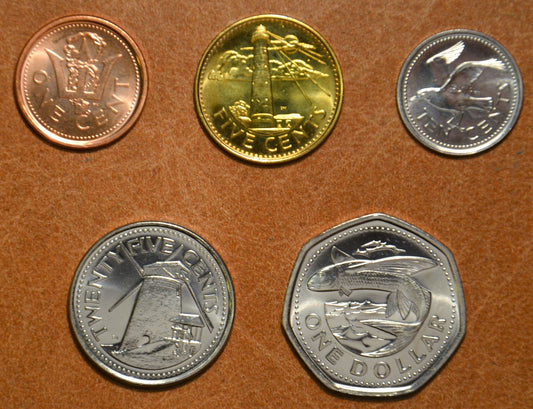 Barbados 5 érme 2008-2009 (UNC)