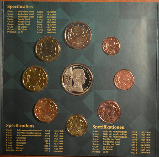 Belgium 2018 forgalmi sor Fülöpöt ábrázoló medállal (BU)