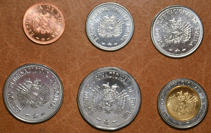 Bolívia 6 érme 2008-2010 (UNC)