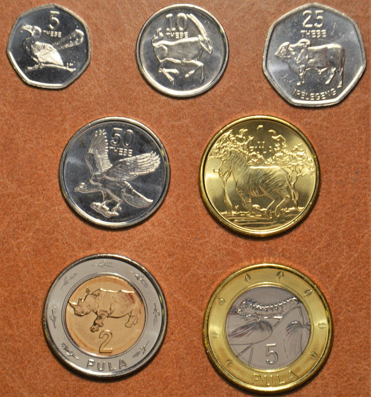 Botswana 7 érme 2013 (UNC)