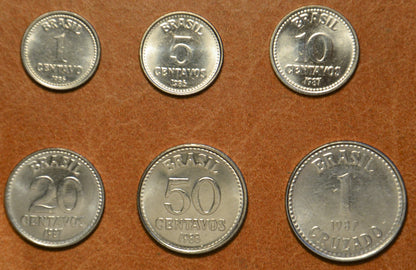Brazília 6 érme 1986-1988 (UNC)