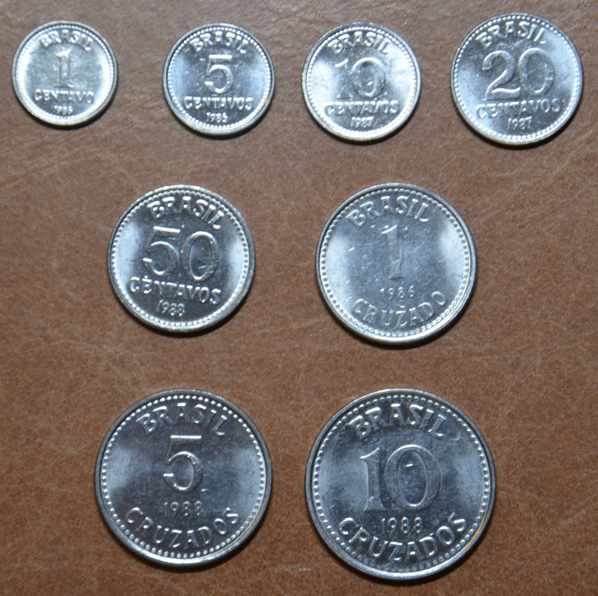 Brazília 8 érme 1986-1988 (UNC)
