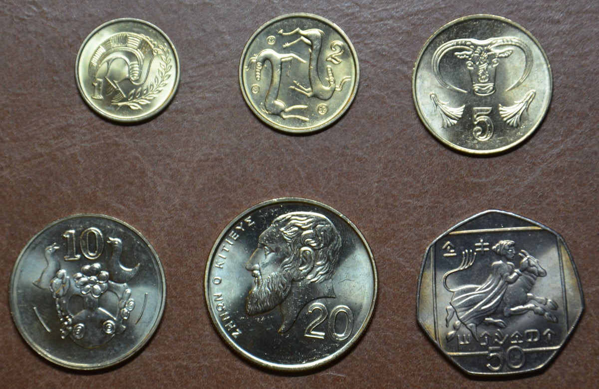 Ciprus 6 érme 1991-2004 (UNC)