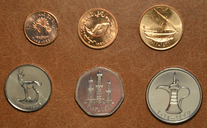 Egyesült Arab Emírségek 6 érme 1996-2011 (UNC)