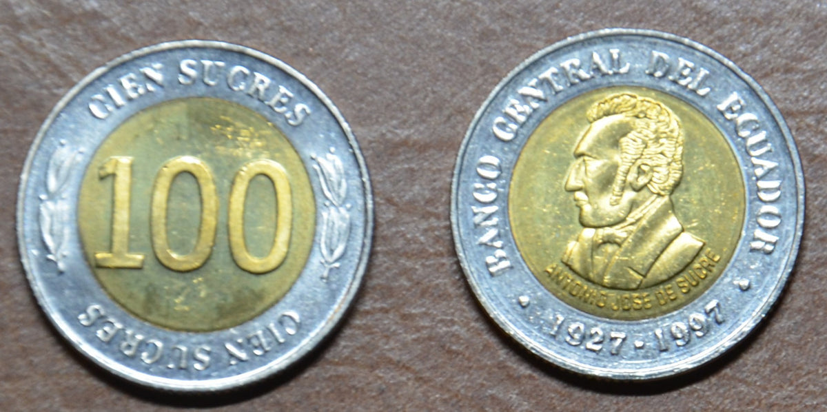 Ekvádor 100 sucres 1997 (UNC)