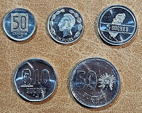 Ekvádor 5 érme 1988 (UNC)