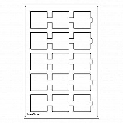Érmetartó kofferbe, 15 db 50x50 érmére - kék